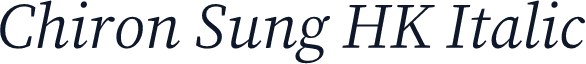 Chiron Sung HK Italic