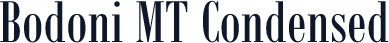 Bodoni MT Condensed