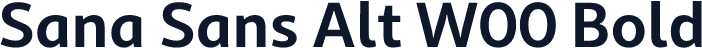 Sana Sans Alt W00 Bold