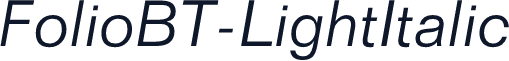 FolioBT-LightItalic