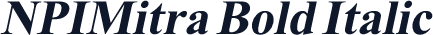 NPIMitra Bold Italic