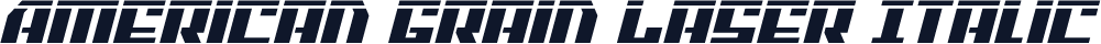 American Grain Laser Italic