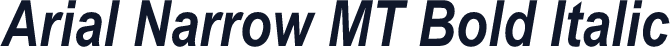 Arial Narrow MT Bold Italic
