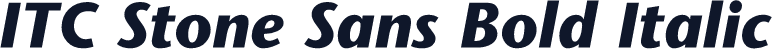 ITC Stone Sans Bold Italic