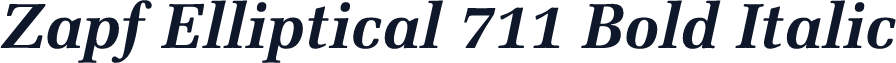 Zapf Elliptical 711 Bold Italic