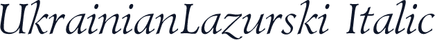 UkrainianLazurski Italic