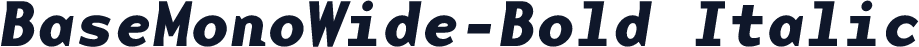 BaseMonoWide-Bold Italic