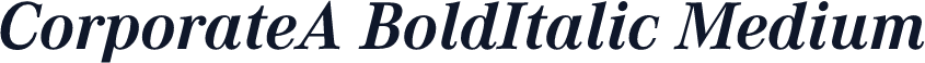 CorporateA BoldItalic Medium