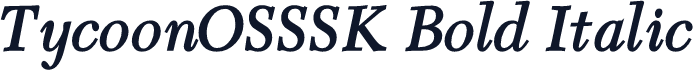TycoonOSSSK Bold Italic