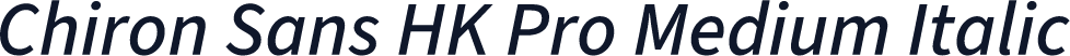 Chiron Sans HK Pro Medium Italic