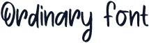 Ordinary Font