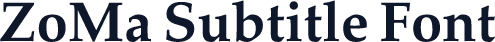 ZoMa Subtitle Font