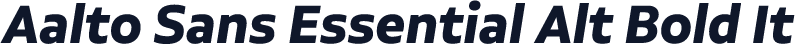 Aalto Sans Essential Alt Bold It