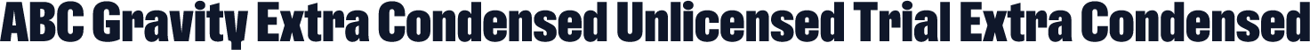 ABC Gravity Extra Condensed Unlicensed Trial Extra Condensed