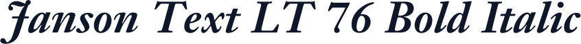 Janson Text LT 76 Bold Italic