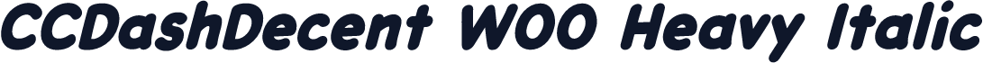 CCDashDecent W00 Heavy Italic