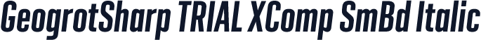 GeogrotSharp TRIAL XComp SmBd Italic
