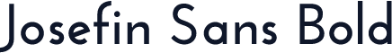 Josefin Sans Bold