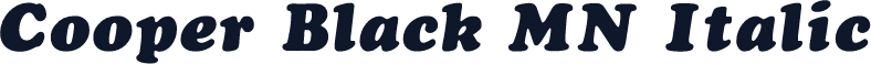 Cooper Black MN Italic