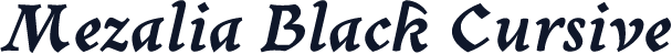Mezalia Black Cursive