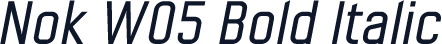 Nok W05 Bold Italic