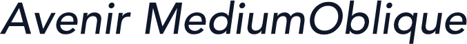Avenir MediumOblique