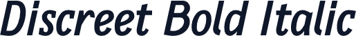 Discreet Bold Italic