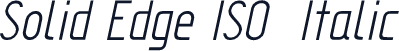 Solid Edge ISO  Italic