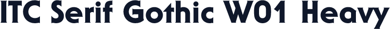 ITC Serif Gothic W01 Heavy