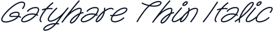 Gatyhare Thin Italic