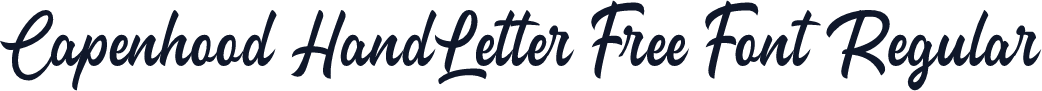 Capenhood HandLetter Free Font Regular