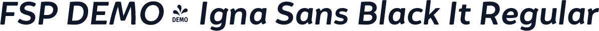 FSP DEMO - Igna Sans Black It Regular