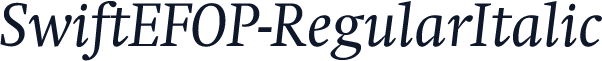 SwiftEFOP-RegularItalic