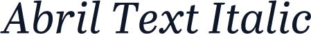 Abril Text Italic