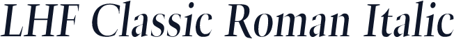LHF Classic Roman Italic