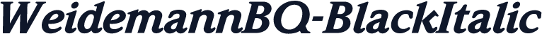 WeidemannBQ-BlackItalic
