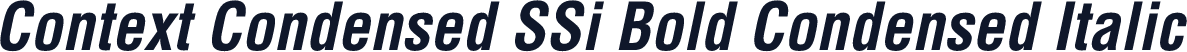Context Condensed SSi Bold Condensed Italic