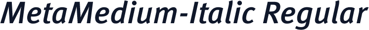 MetaMedium-Italic Regular