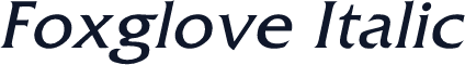 Foxglove Italic