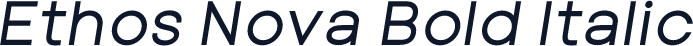 Ethos Nova Bold Italic