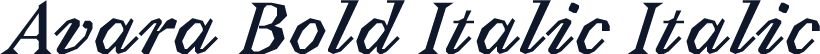Avara Bold Italic Italic