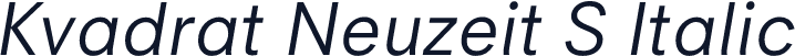 Kvadrat Neuzeit S Italic