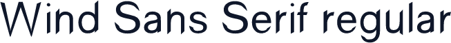 Wind Sans Serif regular
