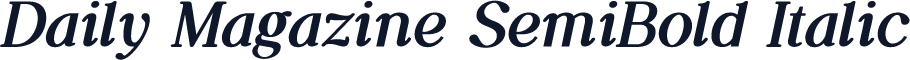 Daily Magazine SemiBold Italic