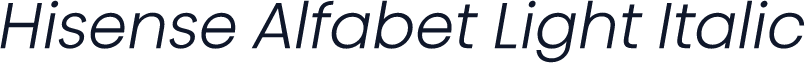 Hisense Alfabet Light Italic