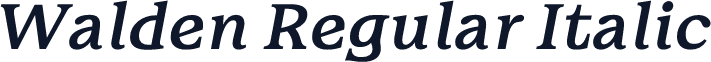 Walden Regular Italic