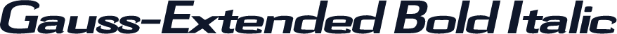 Gauss-Extended Bold Italic