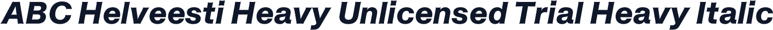 ABC Helveesti Heavy Unlicensed Trial Heavy Italic