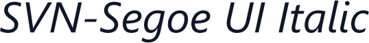 SVN-Segoe UI Italic