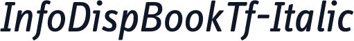 InfoDispBookTf-Italic
